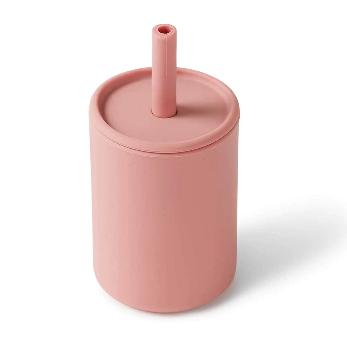 SNUGGLE HUNNY KIDS SILICONE STRAW CUP - ROSE