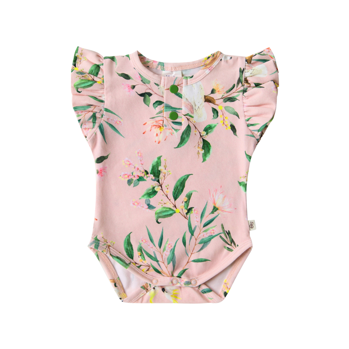 SNUGGLE HUNNY KIDS COCKATOO SHORT SLEEVE ORGANIC BODYSUIT