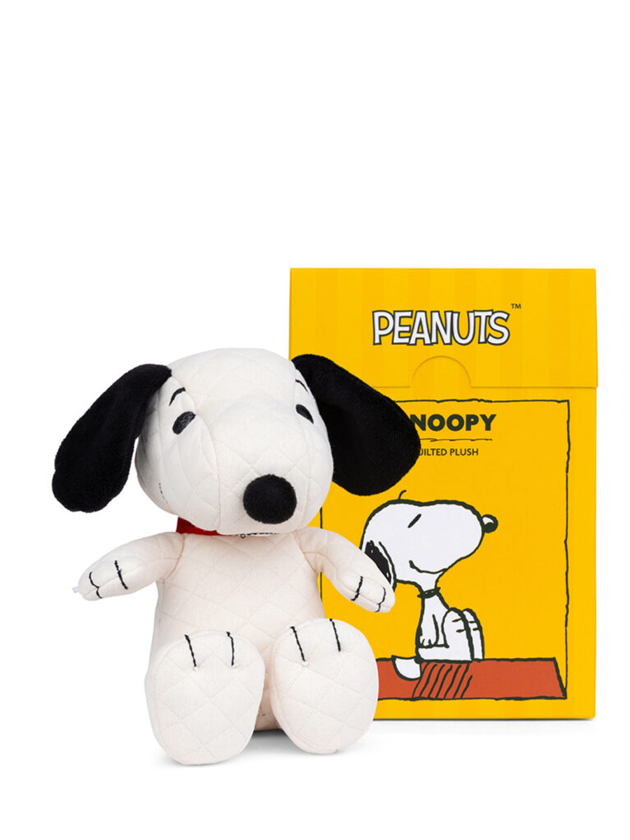 SNOOPY QUILTED JERSEY CREAM IN GIFTBOX - 17 CM