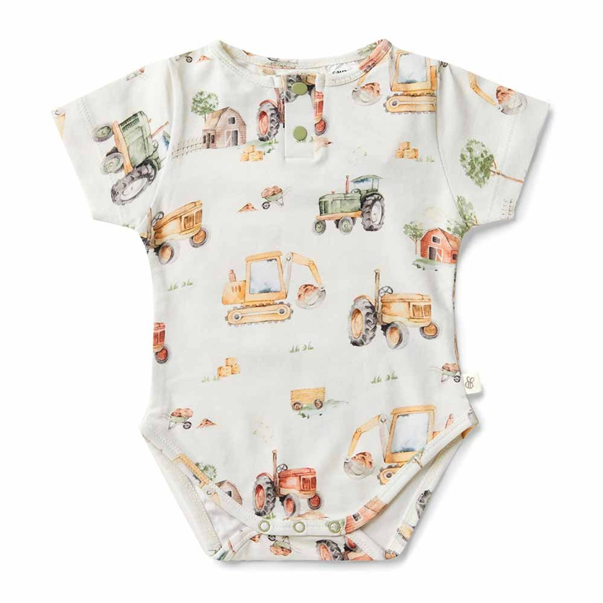 SNUGGLE HUNNY DIGGERS & TRACTORS SHORT SLEEVE BODYSUIT