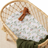 SNUGGLE HUNNY KIDS BASSINET SHEET / CHANGE PAD COVER - EUCALYPT 