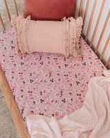 SNUGGLE HUNNY KIDS FITTED COT SHEET - BLOSSOM