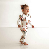 SNUGGLE HUNNY KIDS ROSEBUD ORGANIC GROWSUIT