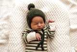 SNUGGLE HUNNY KIDS - OLIVE STRIPE GROWSUIT