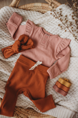 SNUGGLE HUNNY KIDS - ROSE LONG SLEEVE BODYSUIT