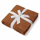 SNUGGLE HUNNY KIDS DIAMOND KNIT BABY BLANKET - BRONZE