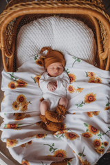 SNUGGLE HUNNY KIDS ORGANIC MUSLIN WRAP -  SUNFLOWER