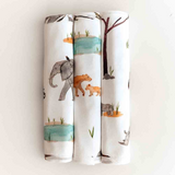 SNUGGLE HUNNY KIDS ORGANIC WASH CLOTHS 3 PACK - SAFARI