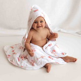 SNUGGLE HUNNY KIDS ORGANIC HOODED BABY TOWEL - BALLERINA