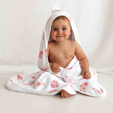 SNUGGLE HUNNY KIDS ORGANIC HOODED BABY TOWEL - BALLERINA