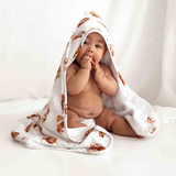 SNUGGLE HUNNY KIDS ORGANIC HOODED BABY TOWEL - LION