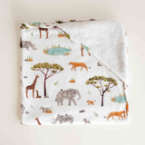 SNUGGLE HUNNY KIDS ORGANIC HOODED BABY TOWEL - SAFARI