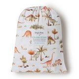 SNUGGLE HUNNY KIDS DINO FITTED COT SHEET