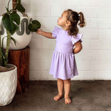 SNUGGLE HUNNY KIDS JACARANDA ORGANIC DRESS