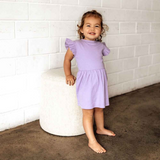 SNUGGLE HUNNY KIDS JACARANDA ORGANIC DRESS