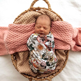 SNUGGLE HUNNY KIDS AUSTRALIANA ORGANIC SNUGGLE SWADDLE & TOPKNOT SET