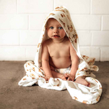 SNUGGLE HUNNY KIDS PALM SPRINGS ORGANIC HOODED TOWEL