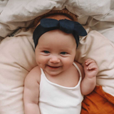 SNUGGLE HUNNY KIDS - NAVY TOPKNOT HEADBAND