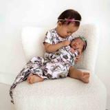 SNUGGLE HUNNY KIDS BANKSIA ORGANIC JERSEY WRAP & TOPKNOT SET