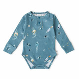 SNUGGLE HUNNY KIDS ROCKET LONG SLEEVE ORGANIC BODYSUIT