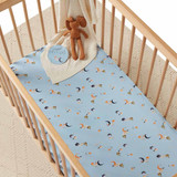 SNUGGLE HUNNY KIDS DREAM ORGANIC FITTED COT SHEET