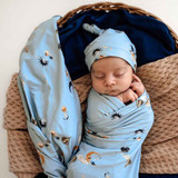 SNUGGLE HUNNY KIDS DREAM ORGANIC JERSEY WRAP & BEANIE SET