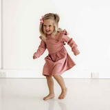 SNUGGLE HUNNY KIDS ROSE LONG SLEEVE ORGANIC DRESS