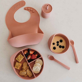 SNUGGLE HUNNY KIDS SILICONE CUTLERY - ROSE