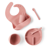 SNUGGLE HUNNY KIDS SILICONE MEAL KIT - ROSE