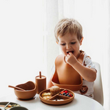 SNUGGLE HUNNY KIDS SILICONE STRAW CUP - CHESTNUT
