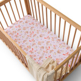 SNUGGLE HUNNY KIDS MAJOR MITCHELL ORGANIC FITTED COT SHEET