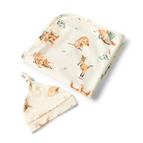 SNUGGLE HUNNY KIDS KANGA ORGANIC JERSEY WRAP & BEANIE SET