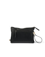 OIOI NAPPY CHANGING POUCH - BLACK FAUX LEATHER