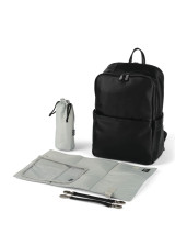 OIOI MULTITASKER BACKPACK - BLACK FAUX LEATHER