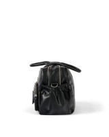 OIOI CARRY ALL NAPPY BAG - BLACK FAUX LEATHER