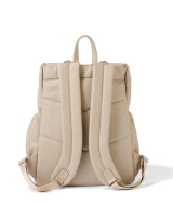 OIOI SIGNATURE NAPPY BACKPACK - OAT  DIMPLE FAUX LEATHER