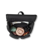 OIOI SIGNATURE NAPPY BACKPACK - JET BLACK GENUINE LEATHER