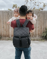 OIOI SIGNATURE NAPPY BACKPACK - BLACK DIAMOND QUILT