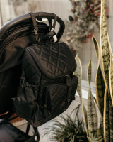 OIOI SIGNATURE NAPPY BACKPACK - BLACK DIAMOND QUILT