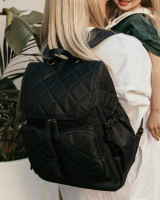 OIOI SIGNATURE NAPPY BACKPACK - BLACK DIAMOND QUILT