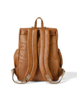 OIOI SIGNATURE NAPPY BACKPACK - TAN FAUX LEATHER