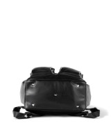 OIOI SIGNATURE NAPPY BACKPACK - BLACK FAUX LEATHER