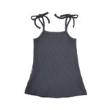 SOLL WAFFLE DRESS - CHARCOAL