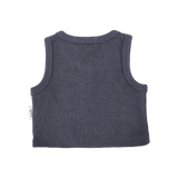 SOLL COTTON SINGLET - CHARCOAL