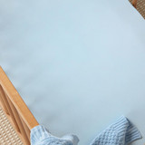 SNUGGLE HUNNY KIDS BABY BLUE FITTED COT SHEET