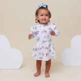 SNUGGLE HUNNY KIDS DRAGON LONG SLEEVE DRESS