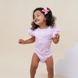 SNUGGLE HUNNY KIDS UNICORN SHORT SLEEVE BOYDSUIT WITH FRILL