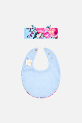 CAMILLA BABIES OVERSIZED BIB AND HEADBAND - DOWN THE GARDEN PATH