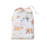 SNUGGLE HUNNY DIGGERS FITTED COT SHEET