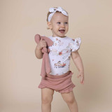 SNUGGLE HUNNY PONY PALS SHORT SLEEVE BODYSUIT WITH FRILL